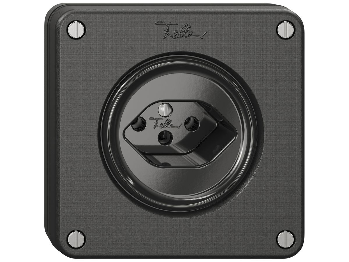 UP-Steckdose NEVO SNAPFIX® 1×T13 10A 250V 87×87×32mm IP21 sz
