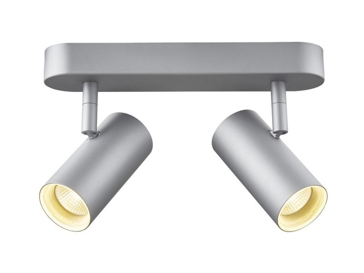 LED-Decken-/Wandleuchte SLV NOBLO-2 16W 1200lm 2700K 36° 240×127×105mm silber