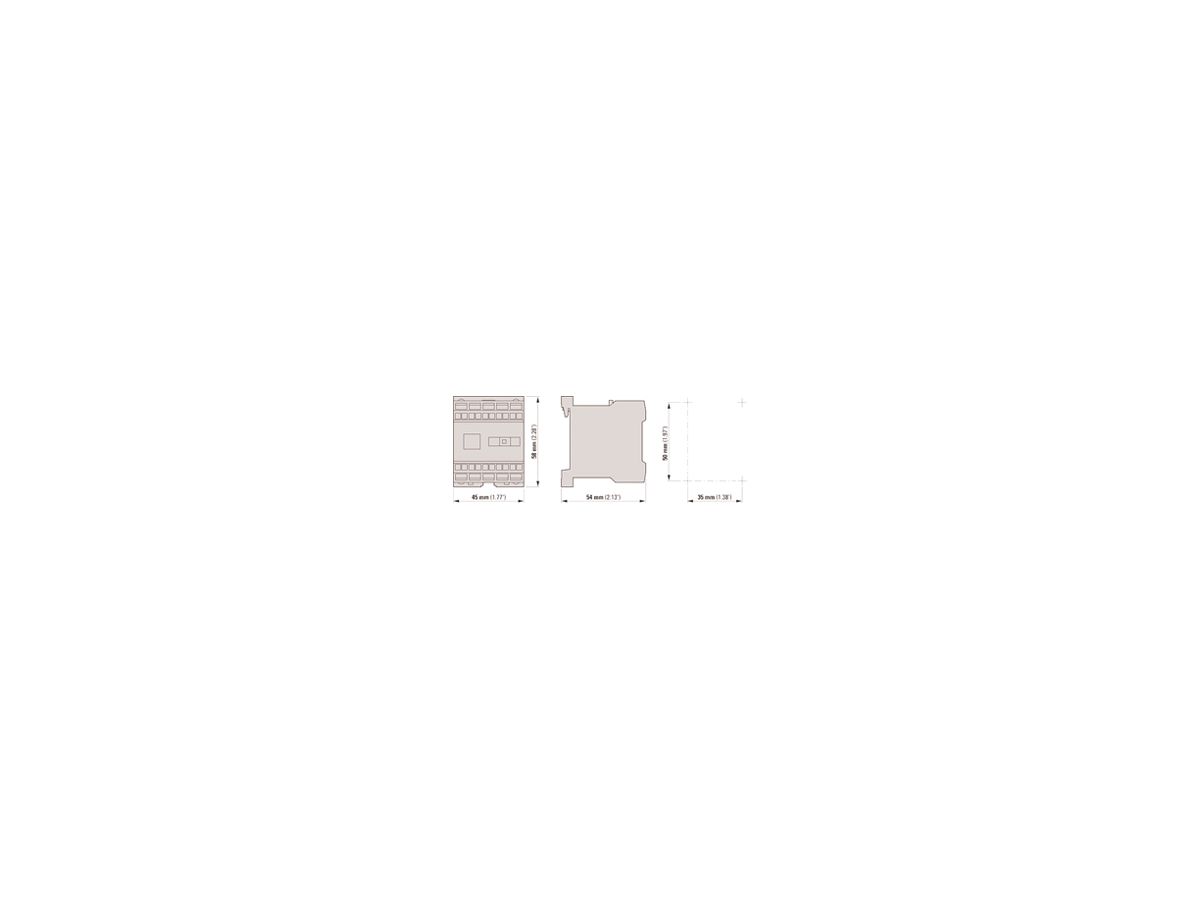 Leistungsschütz Eaton DILEM-10-C 230V 230V AC 3NO 22A 9A 4kW 3kW 24…690V
