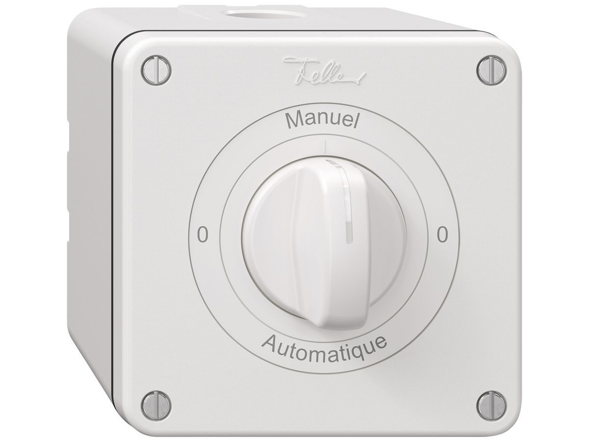 AP-Drehschalter NEVO SNAPFIX® Umschalter 16A 400V 0-Man-0-Auto ws