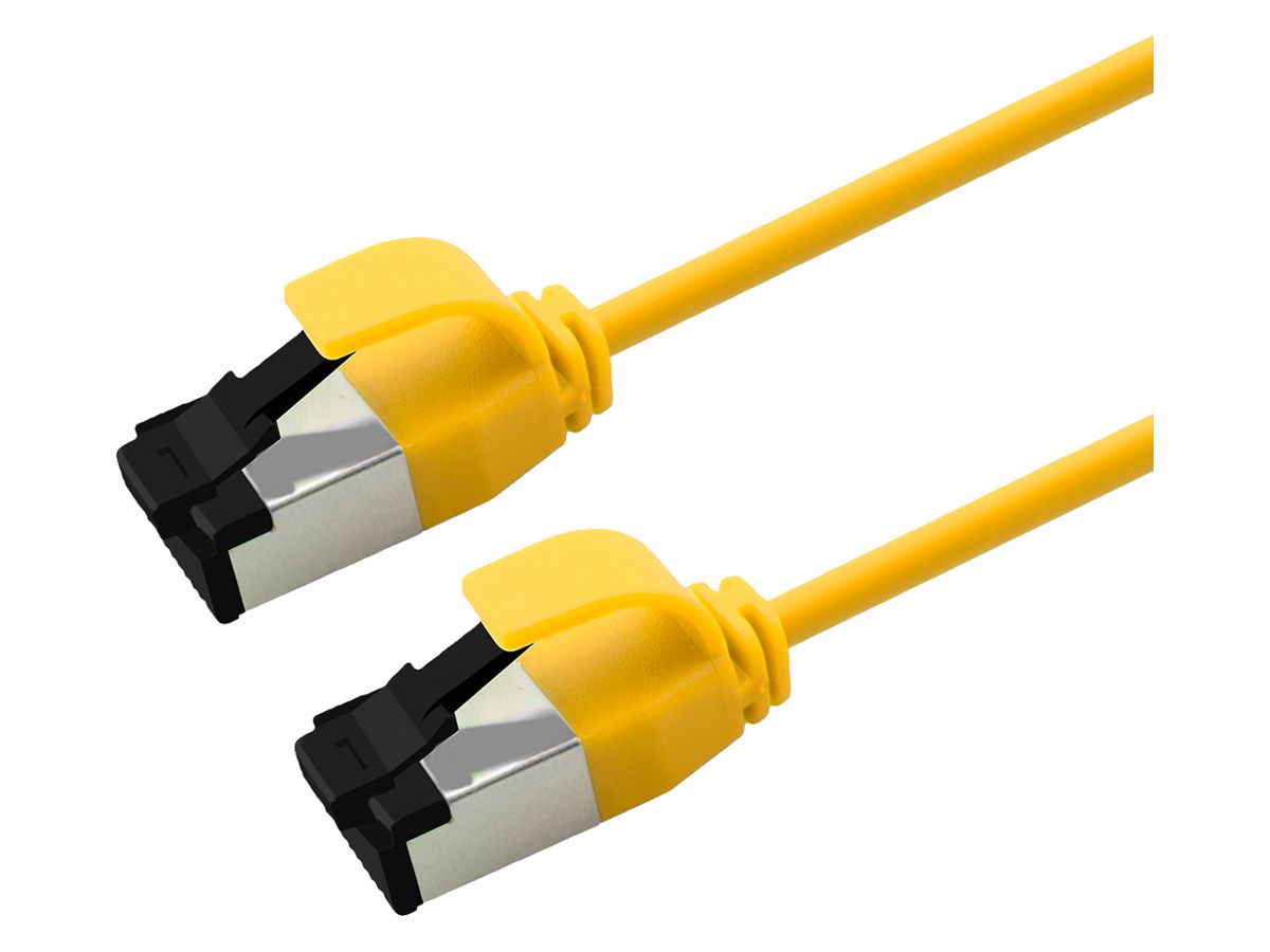 Patchkabel RJ45 ROLINE CAT8.1 U/FTP AWG32 1:1 LSZH gelb 0.15m