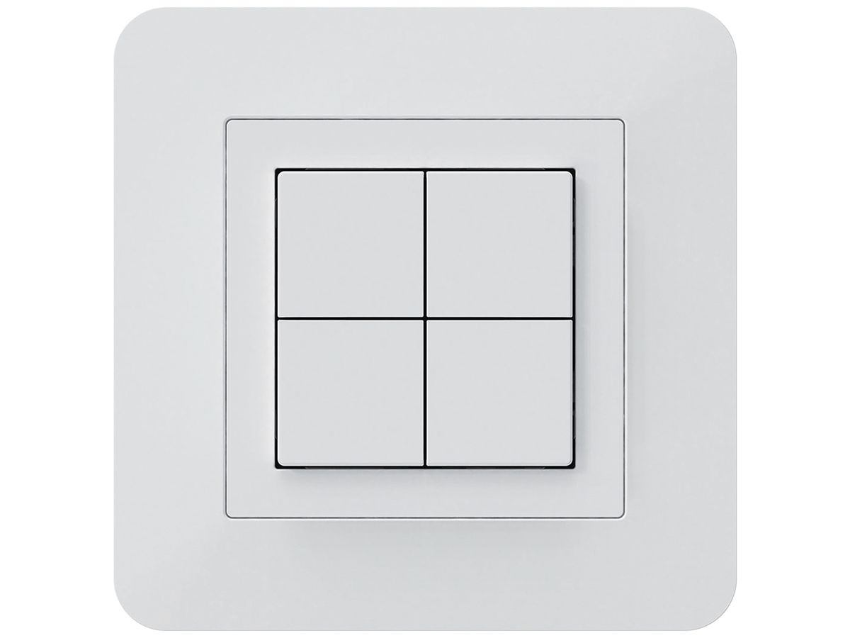 UP-KNX-Taster Hager BA kallysto.trend C 4-fach 94×94mm weiss