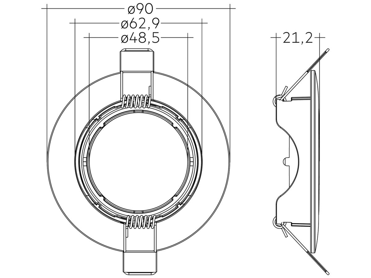 Abdeckring Tridonic ACS TRIM RING SWIVEL Ø68mm 30° schwarz