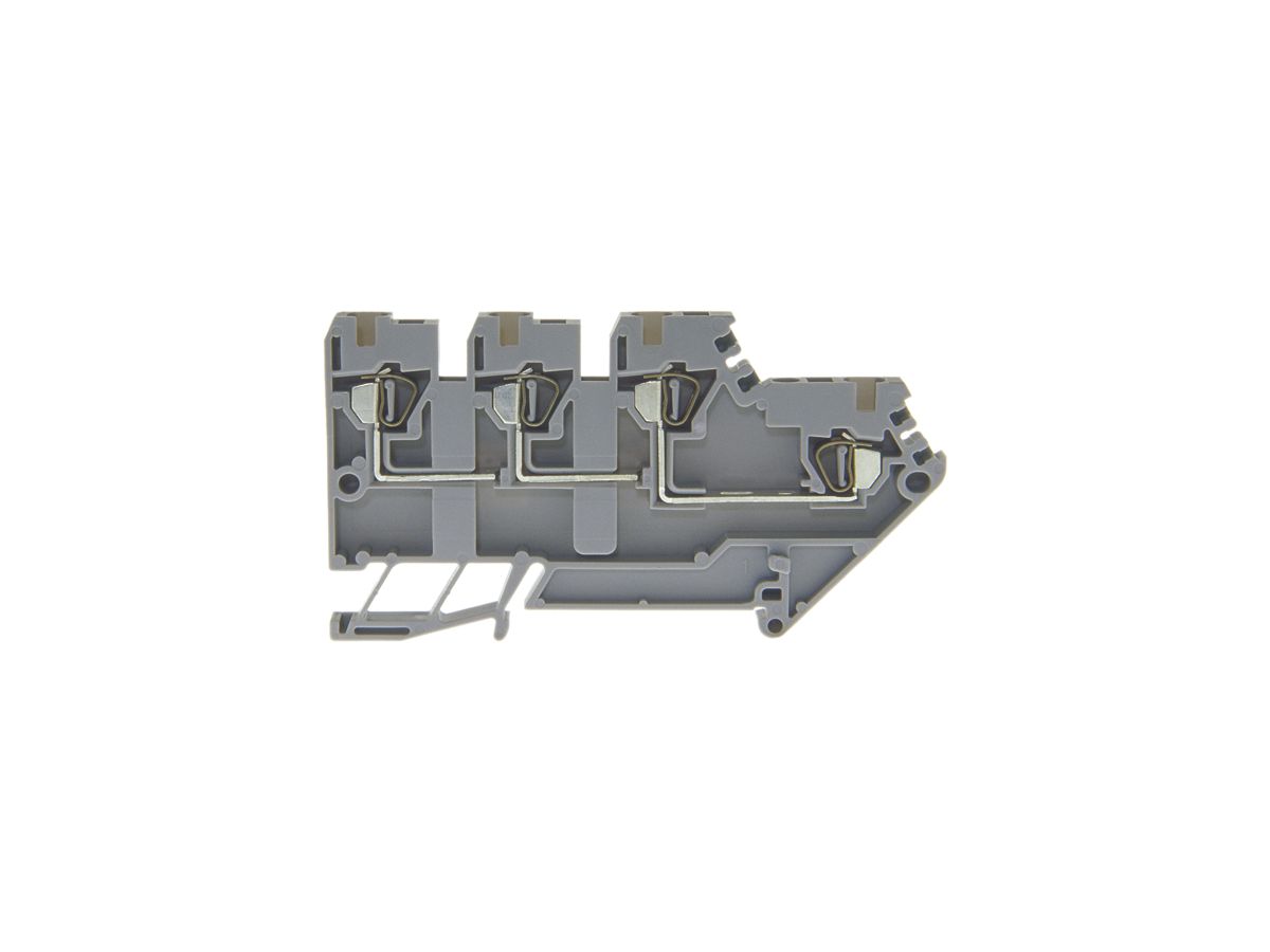 Durchgangs-Reihenklemme Woertz Ex 0.2…1.5mm² 10A 60V Federzugansch.4×1 TH35 grau