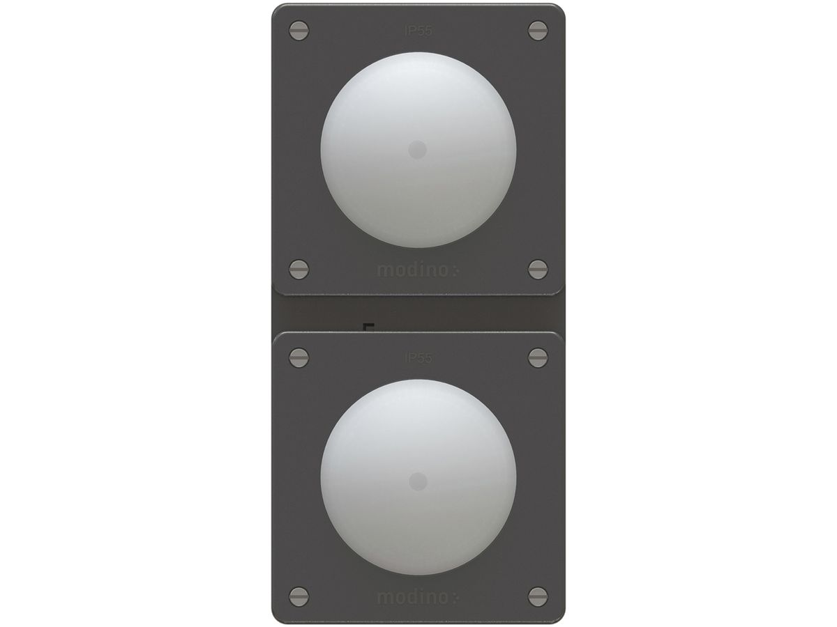 UP-Kombination modino exo 2×Schema 3 beleuchtet 90×190mm schwarz