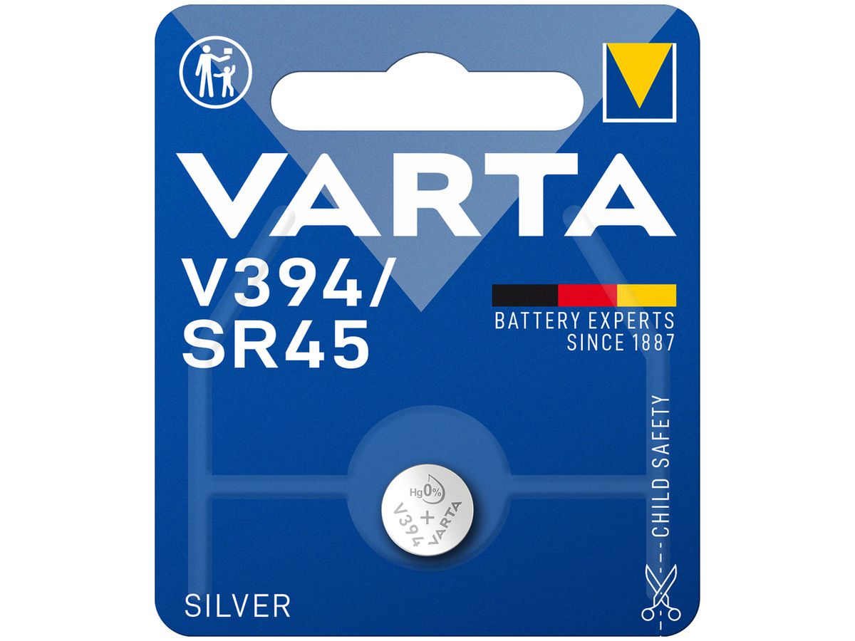 Knopfzelle Silberoxyd VARTA V394, 1.55V Blister à 1 Stück