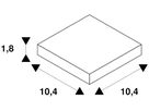 Eckverbinder SLV für 1-Phasen AP-Stromschiene, Erde aussen weiss