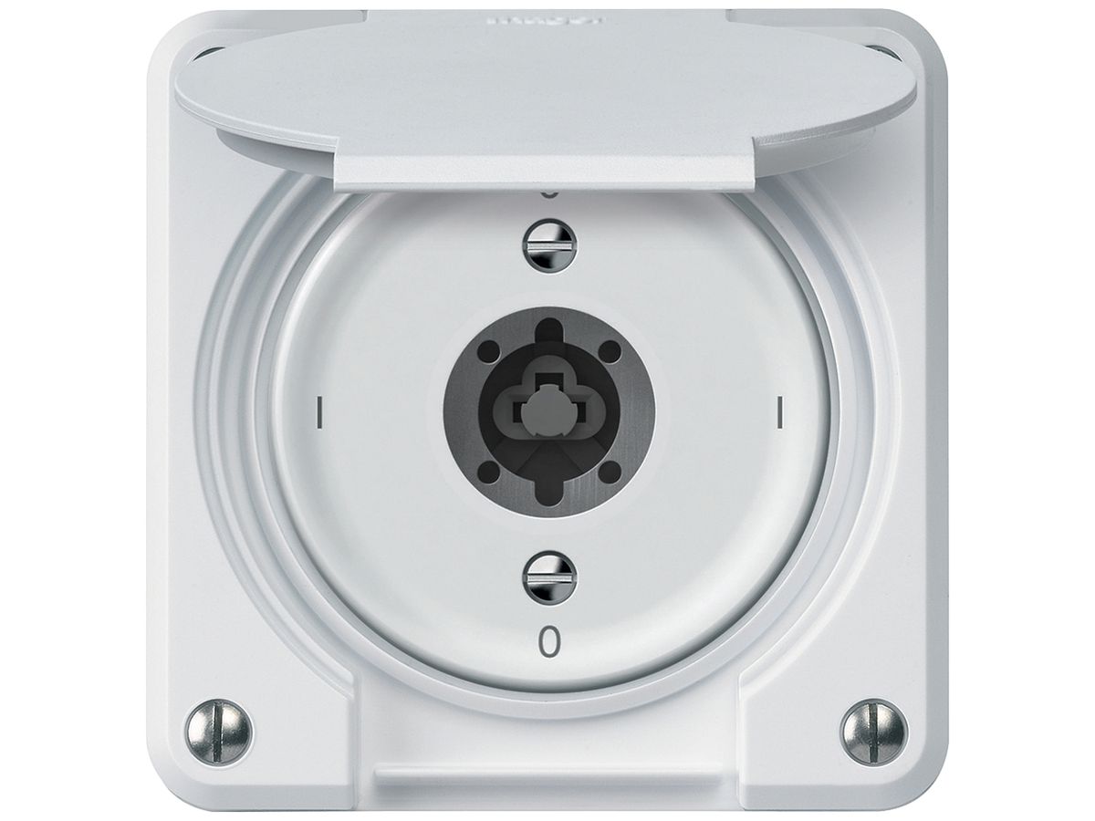 Schlüsselschalter robusto Ausschalter 3×1-polig 16A 250V 86×86mm weiss