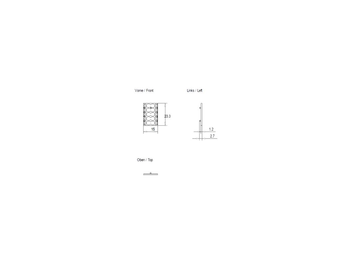 Kennzeichnungsschild Siemens SIMATIC ET200SP CC73 für 10 AUX, 10 Stk