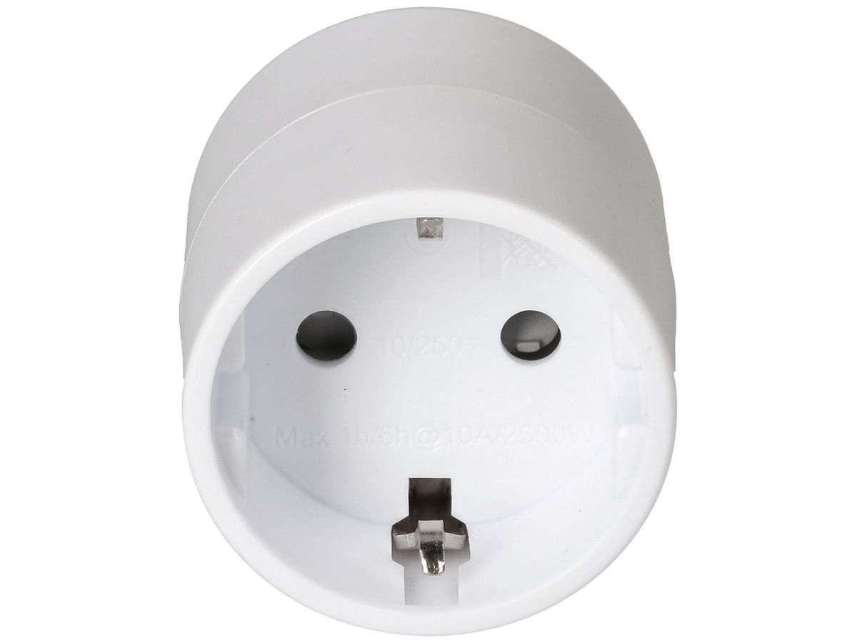 Reiseadapter MAX HAURI PLUG 10A Schuko-steckdose Stecker für CH weiss