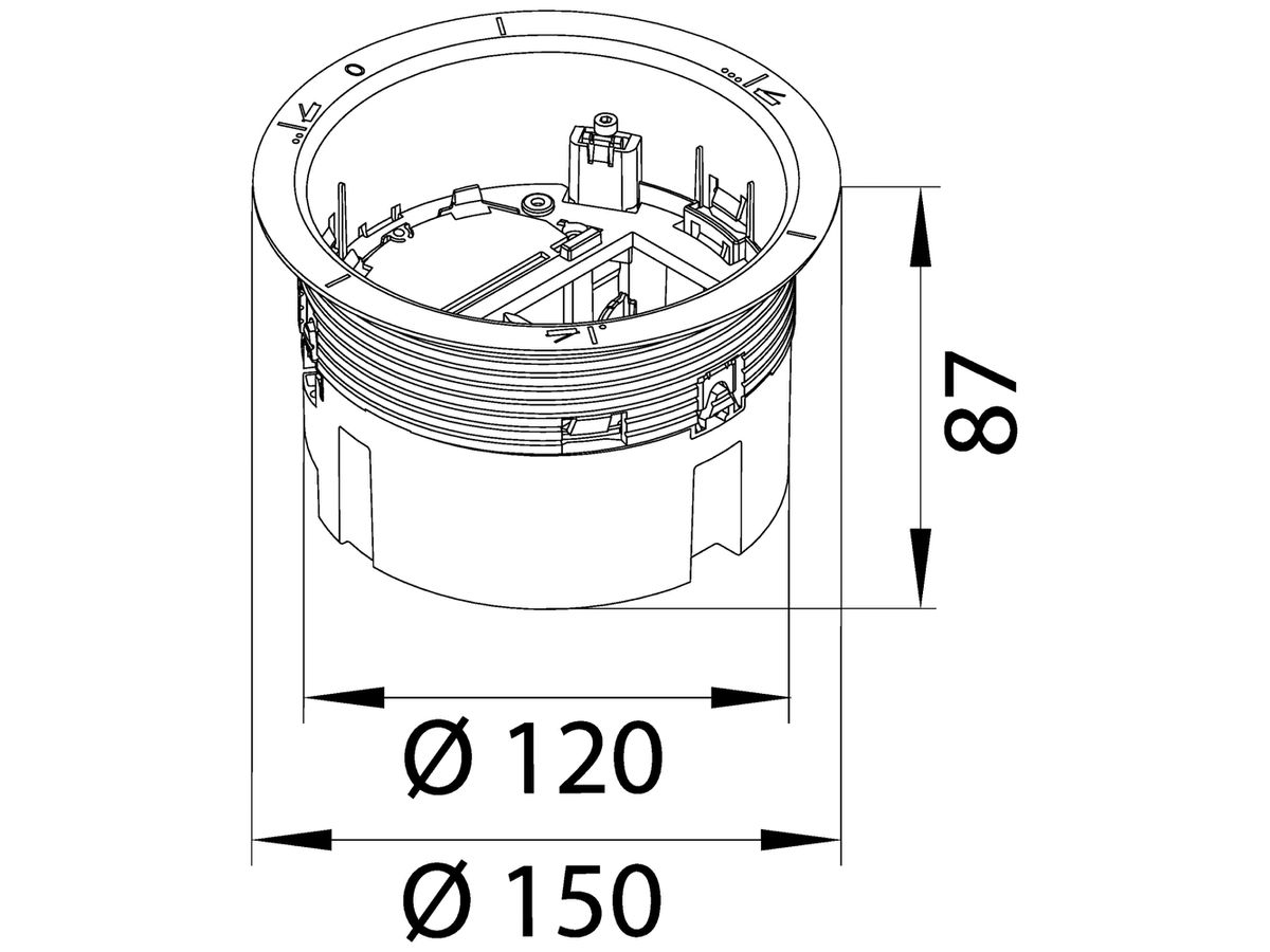 Installationsdose Hager 2×45mm, für BSR02