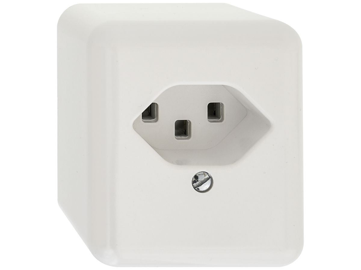 AP-Steckdose Electro-Mica 1×T23 16A 230V weiss