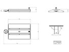 LED-Hallenstrahler GentleSpace PIR 136W 25000lm 840 IP65 42°×44° DIM 417×720