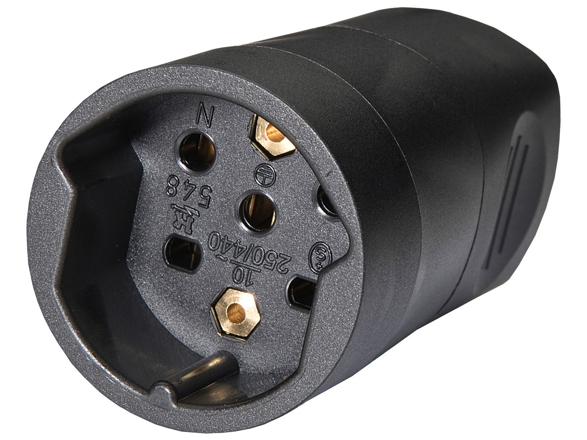 Kupplung ELBRO T15 schwarz 10A 400V
