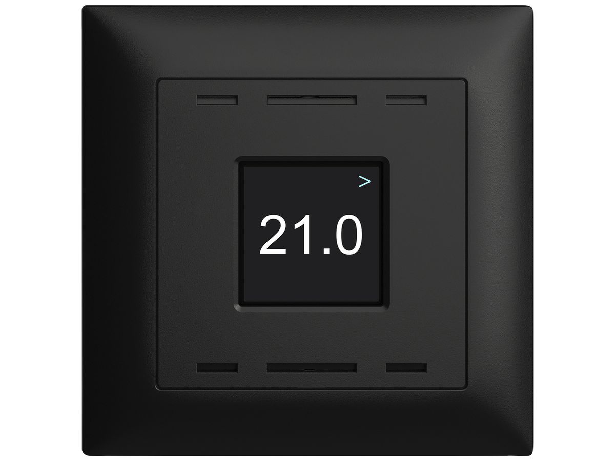 UP-Raumtemperatursensor EDIZIOdue Wiser CO2 230V 5…30°C schwarz