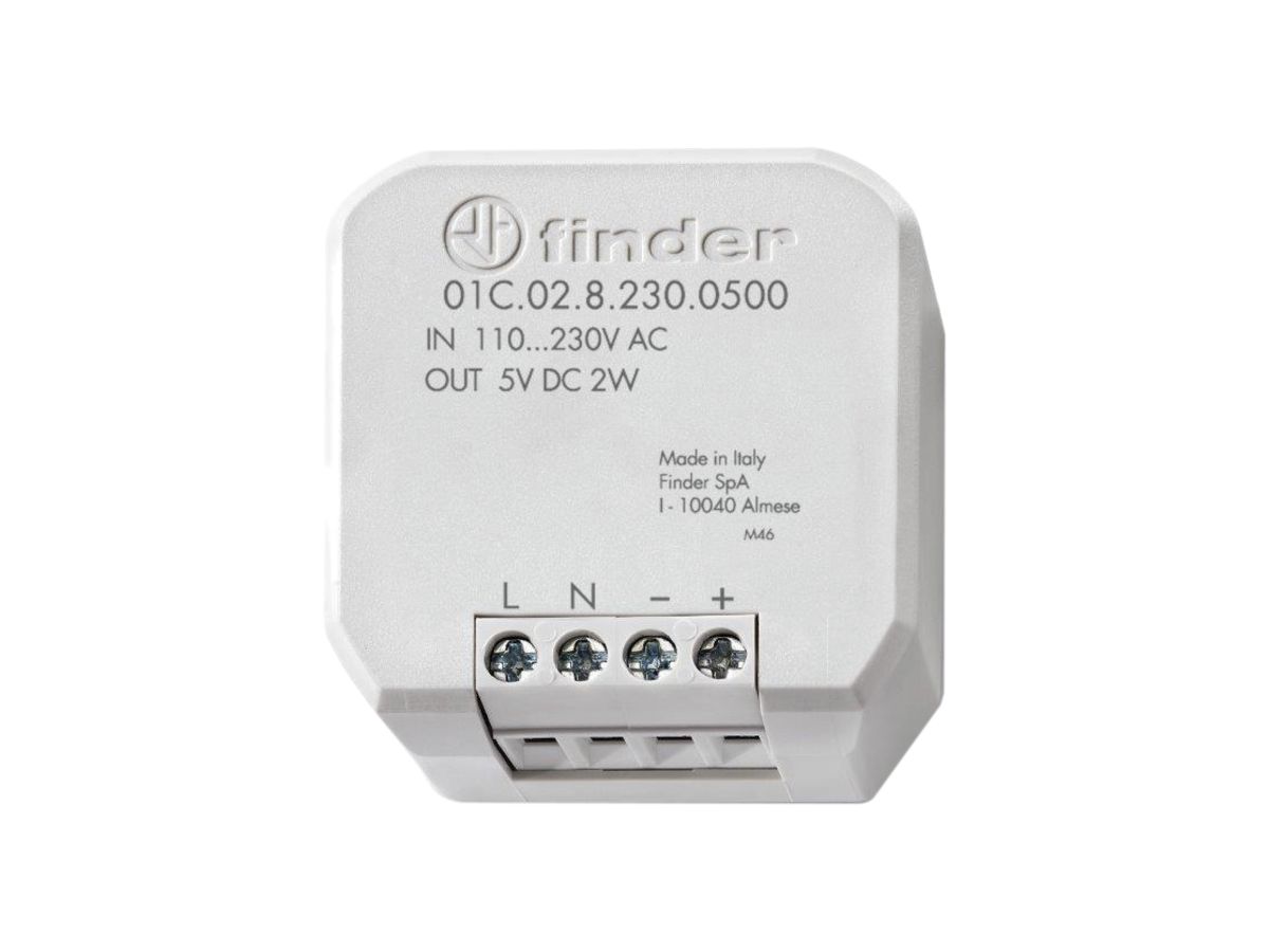EB-Netzteil Finder 01C.02, für smart BLISS2, IN: 110…230VAC, OUT: 5VDC/2W