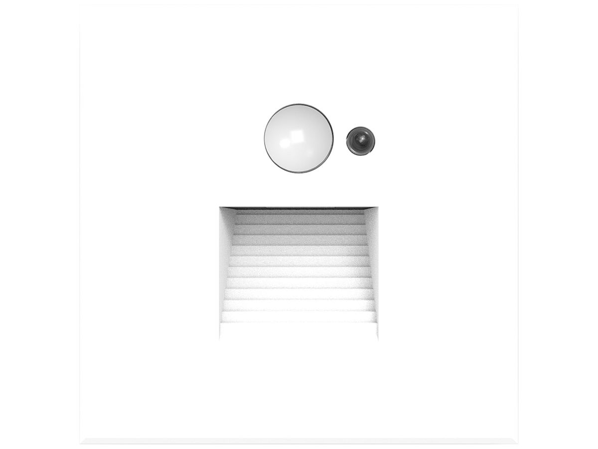 EB-LED-Wandleuchte DOTLUX EASYSTAIR PIR SEN 1.5W 70lm 930 82×82mm weiss