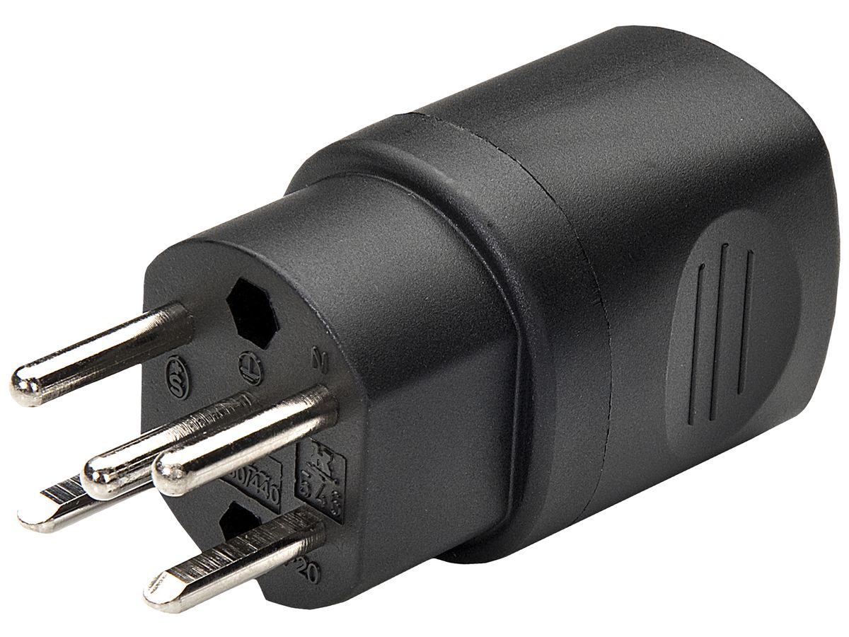 Stecker ELBRO T15 schwarz 10A 400V