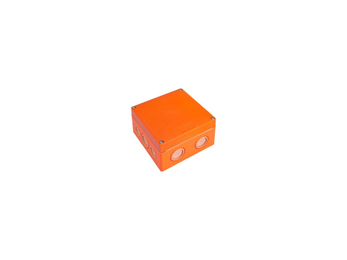 AP-Abzweigdose ELBRO E90 126×126×86mm IP66 20×6mm² 10×M20/25 orange