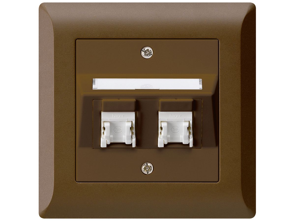 UP-Dose kallysto.line C Kat.5e 2RJ45/u braun