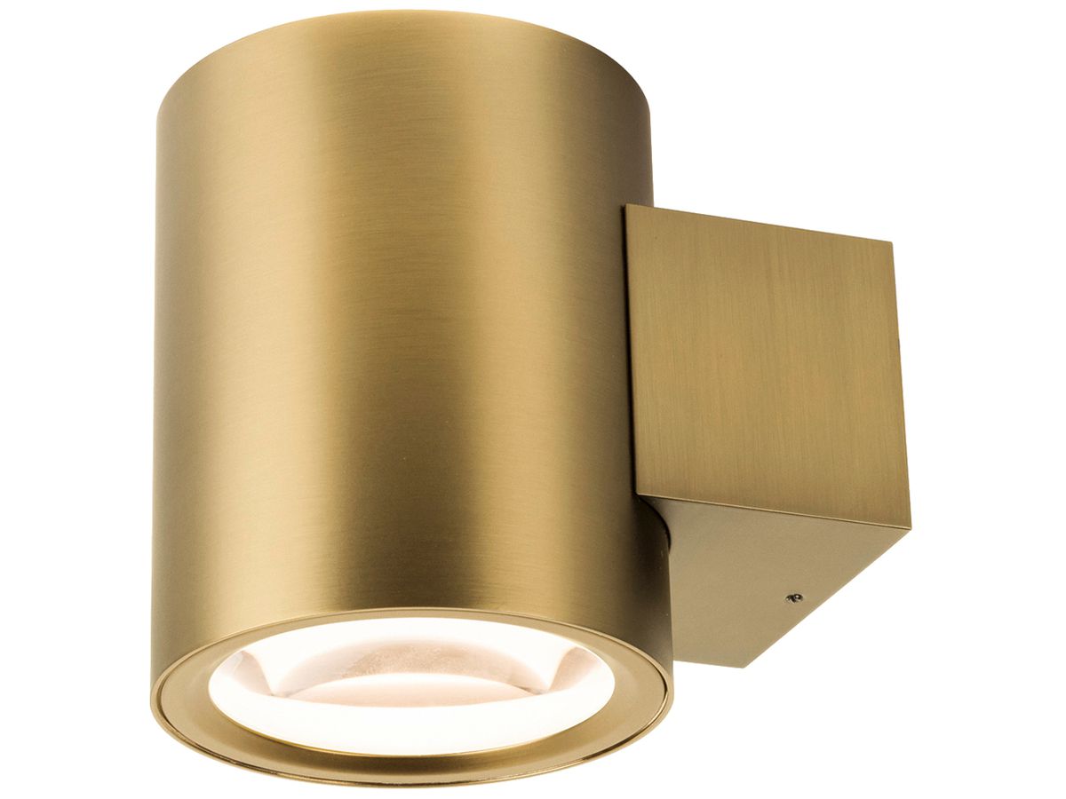 LED-Wandleuchte SLV OCULUS 15W 555lm 920…930 DIM direkt/indirekt Ø90mm Messing