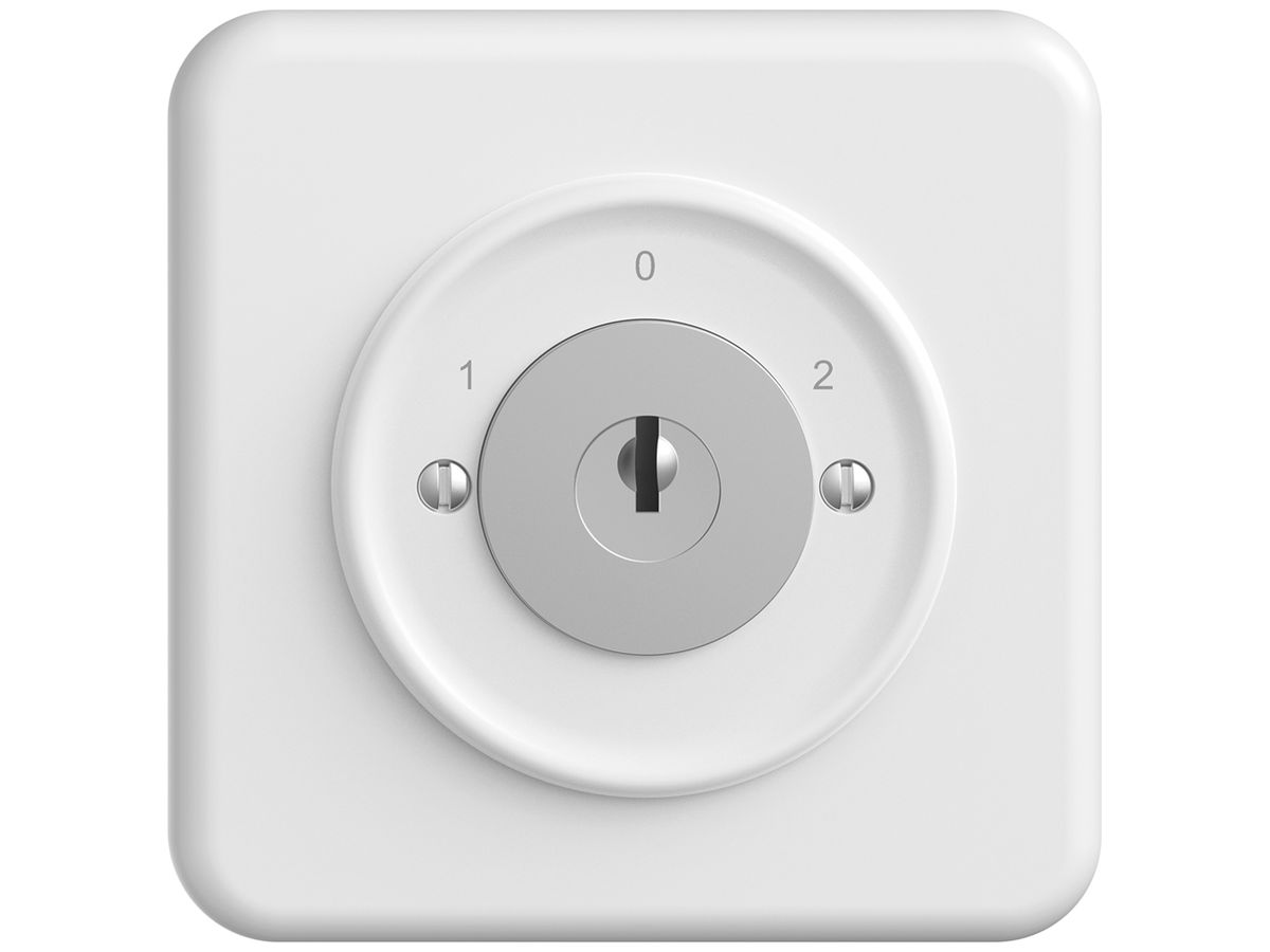 UP-Schlüsselschalter STANDARDdue m.KABA 1262KA/631984 g.Kont.4P 1-0-2 T=96mm ws