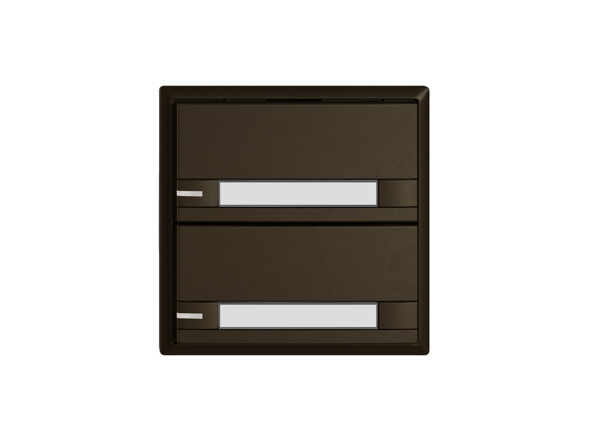 KNX-Taster RGB EDIZIO.liv SNAPFIX® Temperaturfüh.RGB-LED Pap.2×T 2-Tbed.br