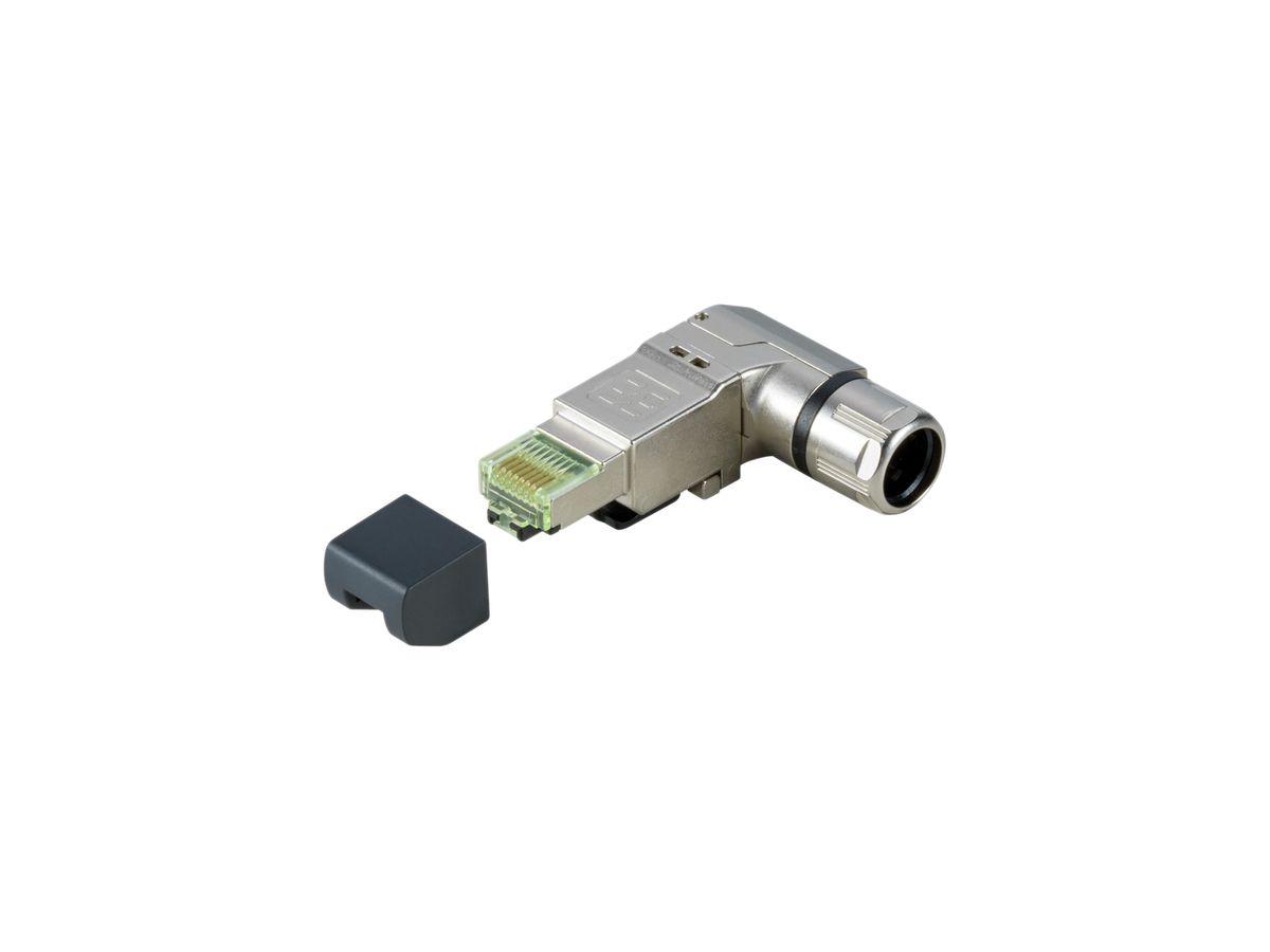 Stecker RJ45 Weidmüller gewinkelt Cat.6A T568-B, Isolation-Ø1…1.6mm