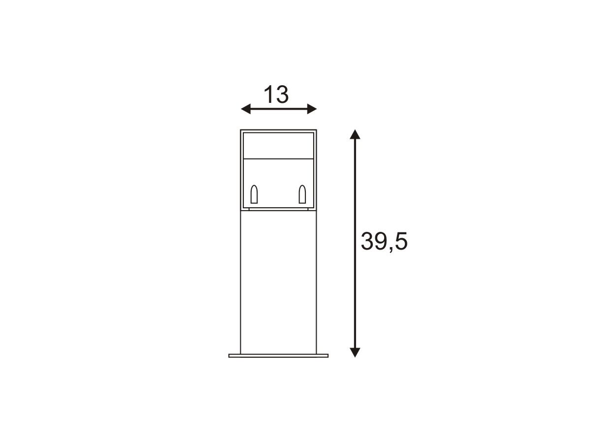 LED-Stehleuchte SLV LOGS 40, 6W 330lm 3000K IP44 anthrazit