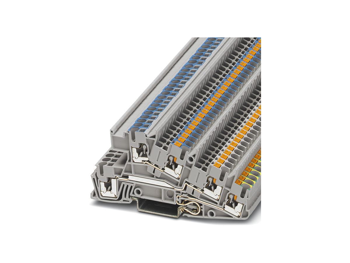 Installationsklemme 0.14…4mm² L/N/PE Push-In grau