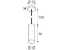 Pendelleuchte SLV ENOLA E27 1×50W DIM Ø100×320mm schwarz