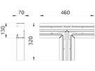 T-Stück Bettermann GKH 70×130mm halogenfrei reinweiss