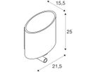 Wandleuchte SLV KENKUA SPOT E27 40W, mit LED-Leselicht 2W 3000K, satin/chrom