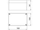 Leergehäuse BET Mx SGR 160×100×81mm Alu IP66 silbergrau