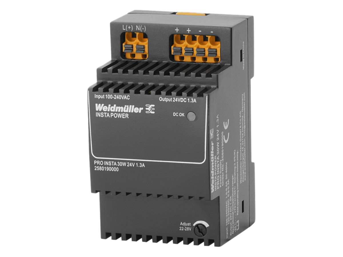 Schaltnetzgerät Weidmüller Connect Power PRO INSTA 30W 24V 1.3A
