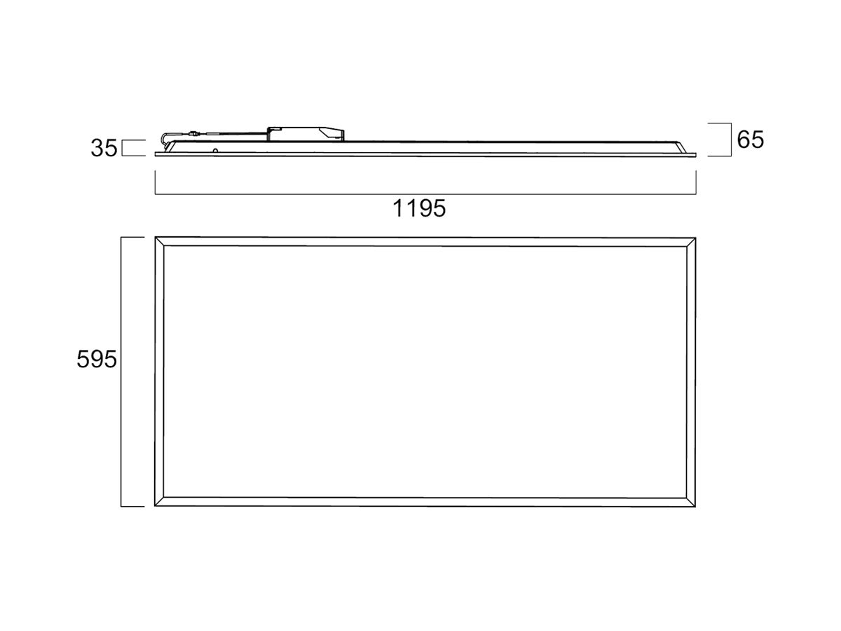 LED-Panelleuchte Sylvania Quantum 1200×600 38W 6000lm 840 IP54/IP20 DALI