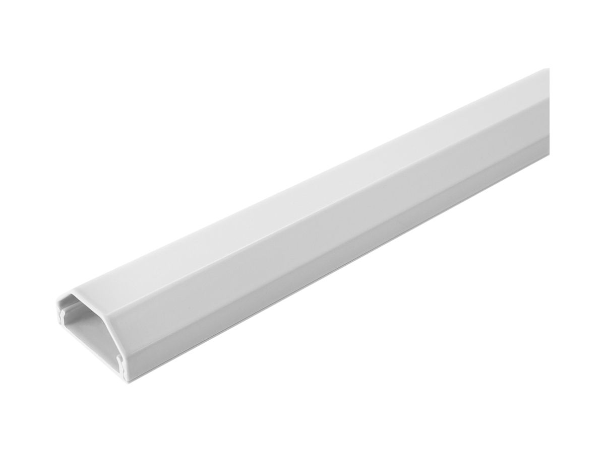 Leitungsführungskanal ROLINE 1100×33×18mm abgeschrägt Aluminium weiss