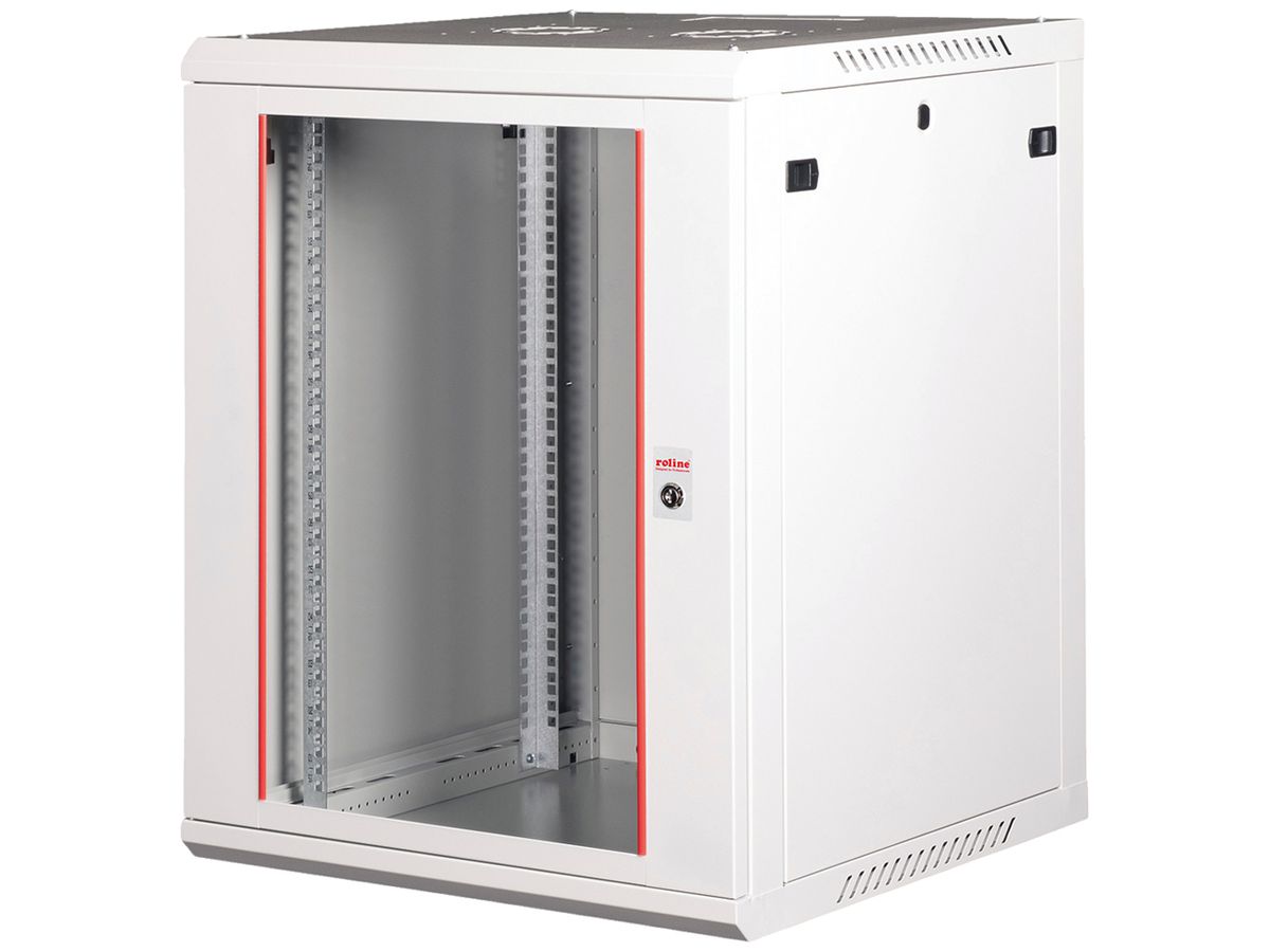 Wandgehäuse 19" ROLINE Basic Plus 600×779×600mm 15HE 1×Tür Stahl grau