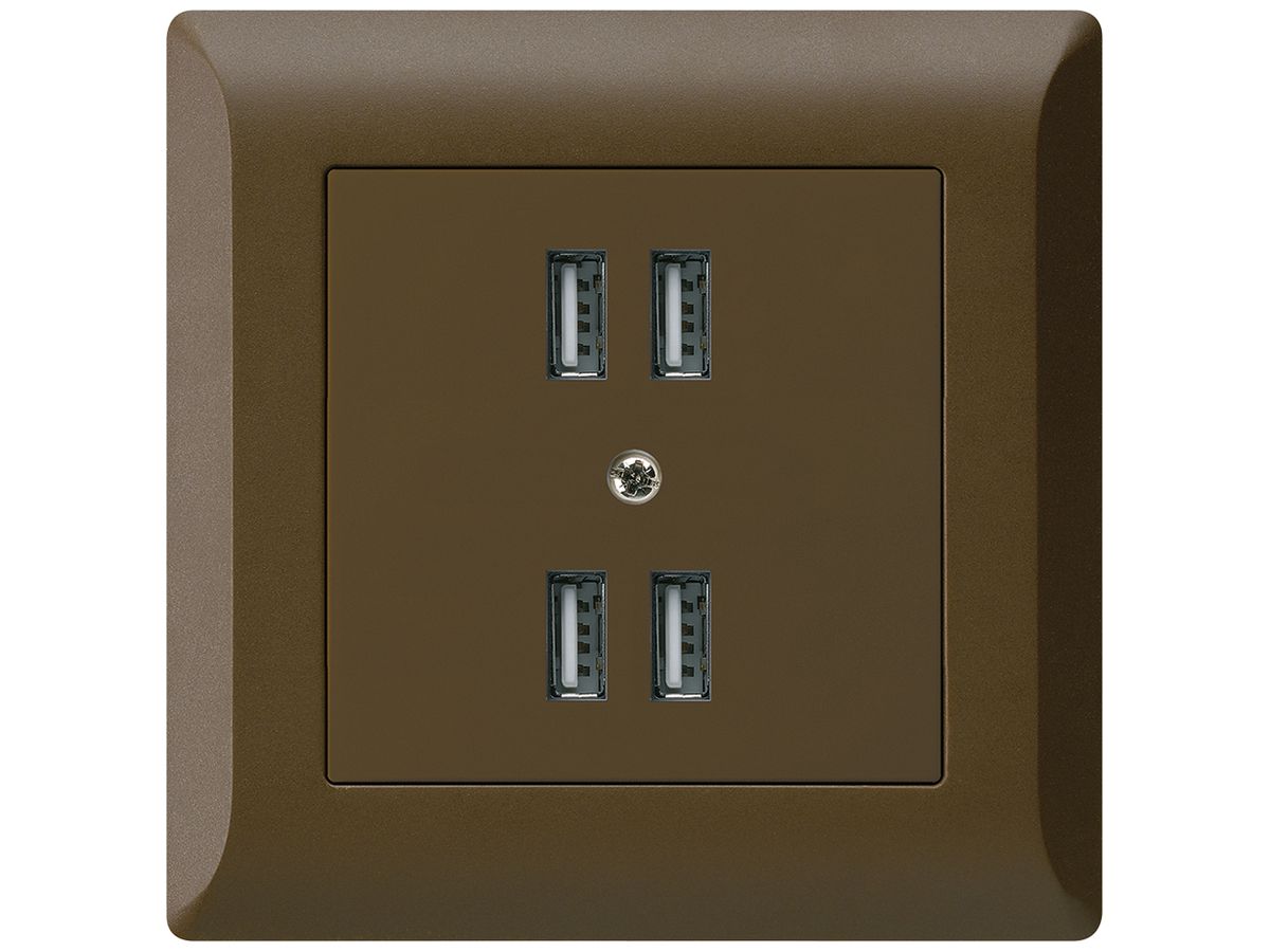 UP-Steckdose 4×USB kallysto.line 2400mA braun