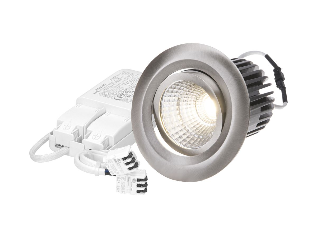 EB-LED-Spot MH MOVE 10.5W 960lm 3000K IP44 MB DIM DALI Ø68mm Nickel