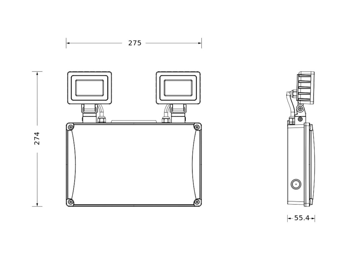 LED-Sicherheitsleuchte LEDVANCE TWIN SPOT IP65 3W 450lm 6500K bat3hST weiss