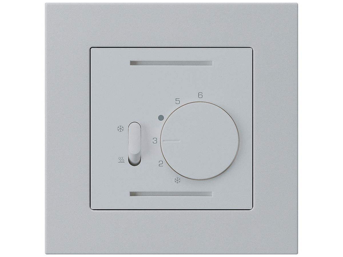UP-Thermostat Hager kallysto.pro, mit Schalter Heizen/Kühlen, hellgrau