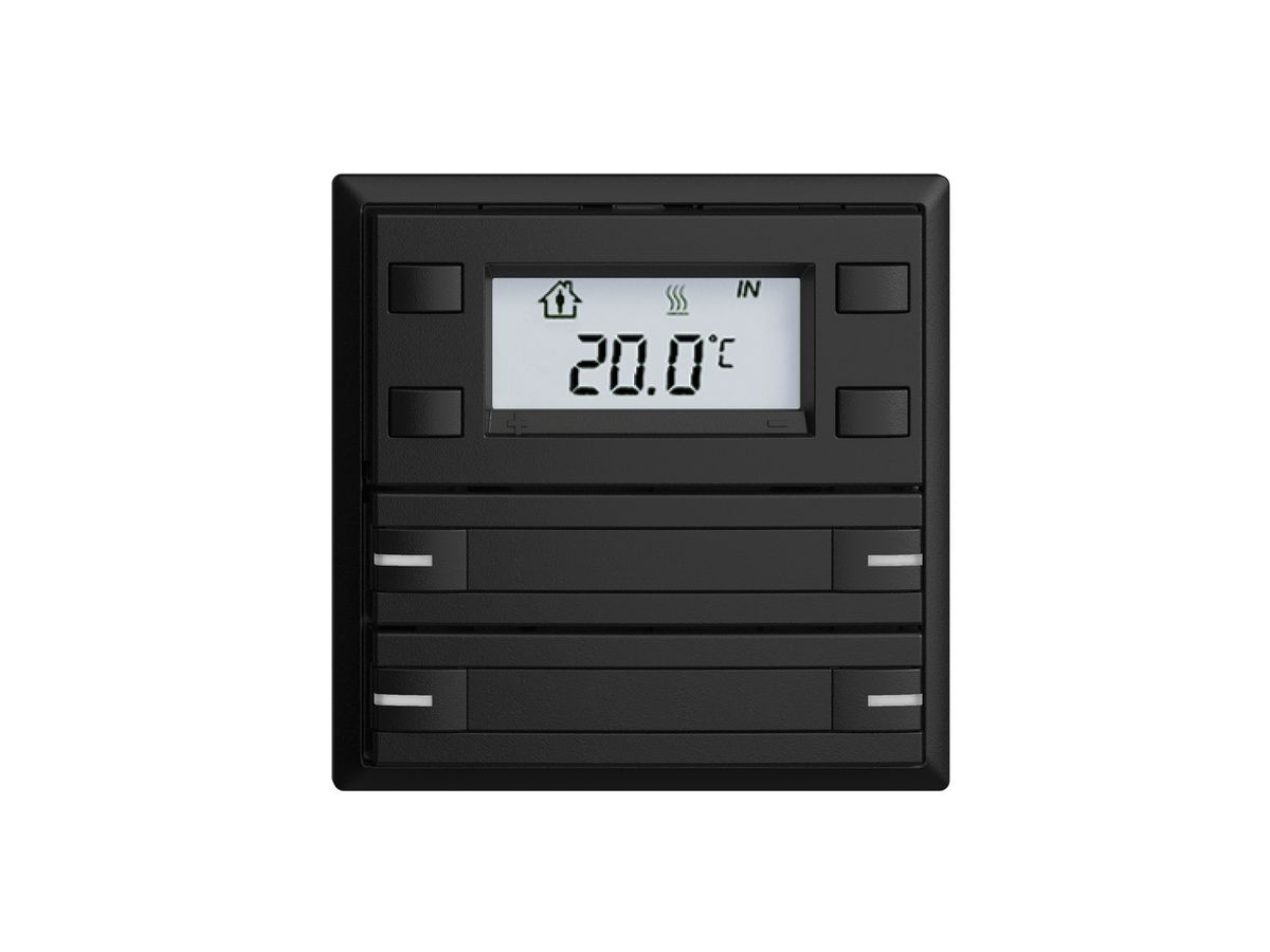 UP-RTH-Taster KNX 4-fach EDIZIOdue F schwarz, mit Papier+LED RGB