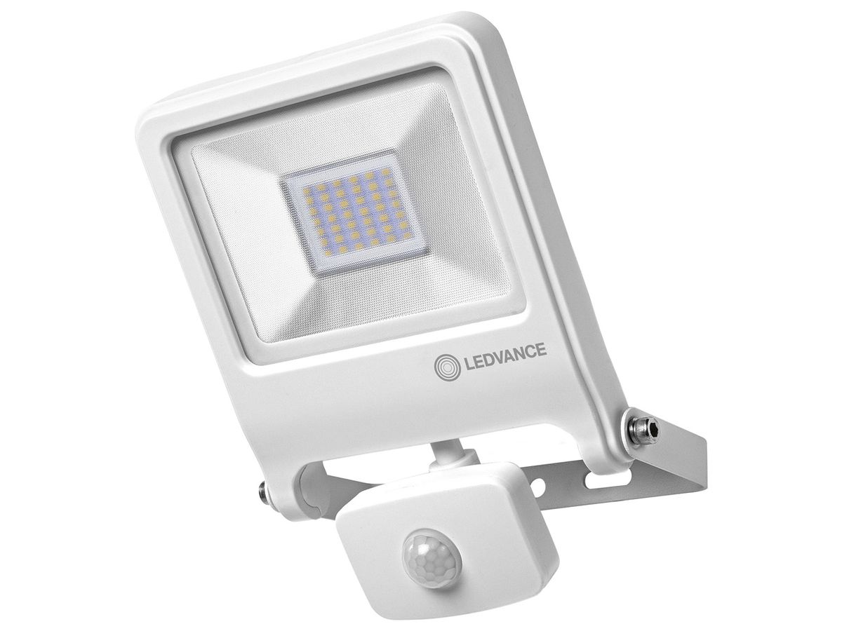 LED-Strahler LDV ENDURA FLOOD SENSOR 30W 2700lm 3000K weiss IP44