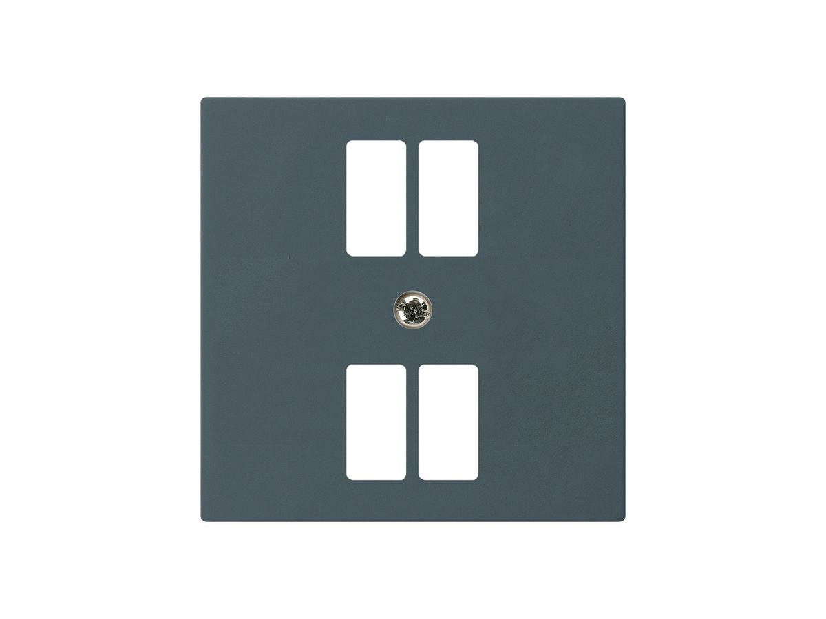 Frontplatte kallysto f.Steckdose 4×USB anthrazit