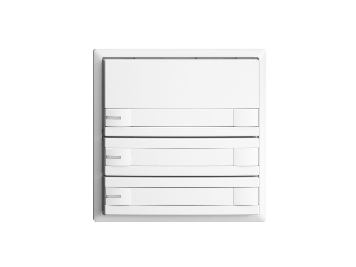 UP-Taster KNX 3-fach EDIZIOdue weiss RGB mit LED mit Papiereinlage