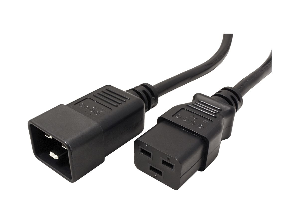 Apparatekabel ROLINE C20 → C19 3×1.5mm² 250VAC/16A schwarz 3m
