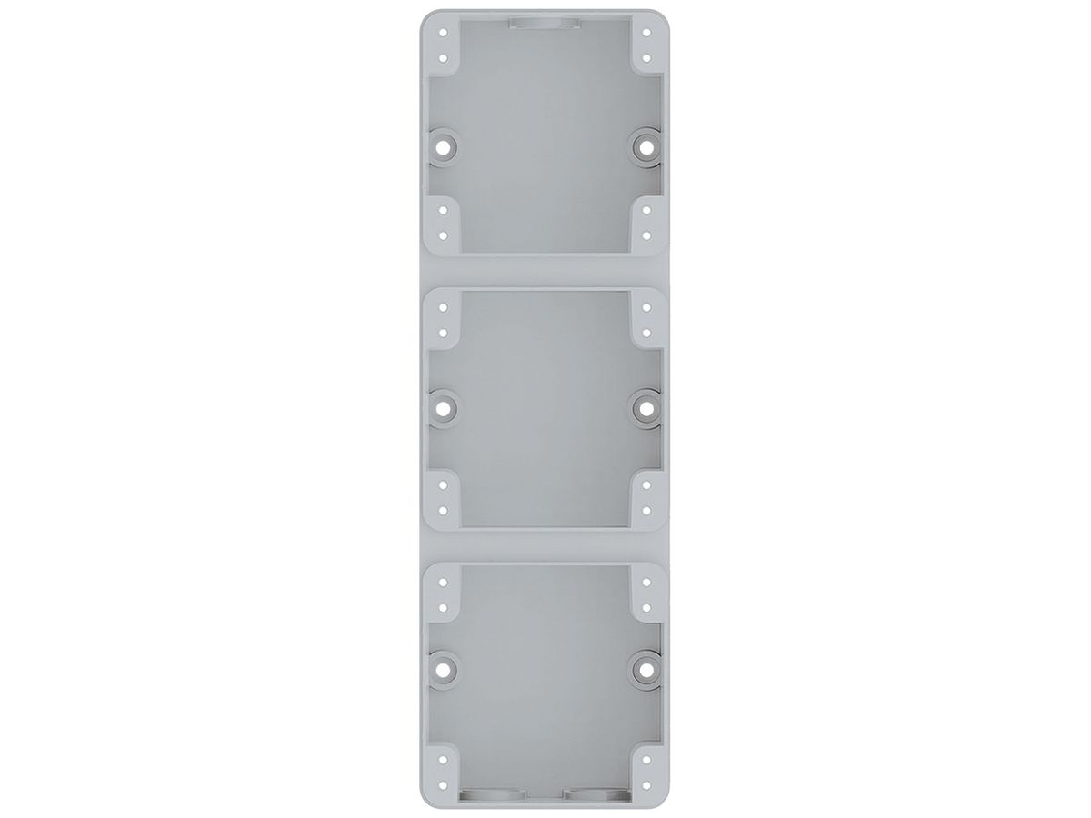 AP-Kopfzeile Hager robusto 3×1 vertikal 86×276mm grau