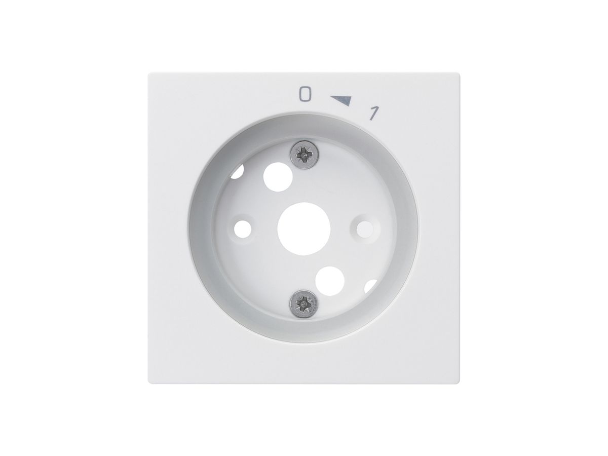 Frontplatte kallysto 0<-1 60×60mm für SchwenkTaster weiss