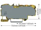 Durchgangsklemme WAGO Contact TOPJOB S 1×6/6×1.5mm² Ex e II dunkelgrau/gelb